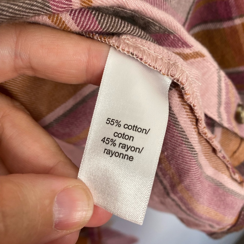 Maurice’s Pink Flannel, Size 0X - Picture 3 of 4